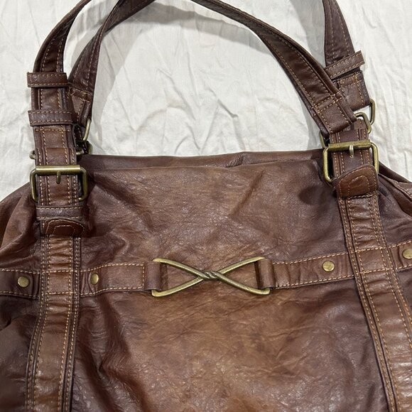 Urban Outfitters Faux Leather Duffle Shoulder Bag - Picture 2 of 9